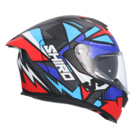 SHIRO PRILBA RAPTOR CHASE RED BLUE