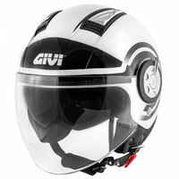 GIVI HELMA AIR JET 11.1 GRAPH. ROUND WHITE / BLACK