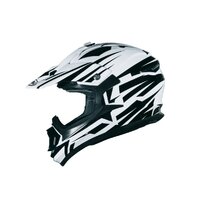 SHIRO HELMA MX-734 BRAVO WHITE/BLACK