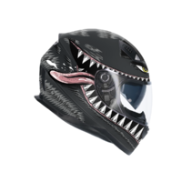 SHIRO PŘILBA SH-881 SV WILDCAT BLACK SHADOW