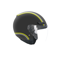 SHIRO PŘILBA SH-62 BURGEE MATNĚ ČERNÁ FLUO