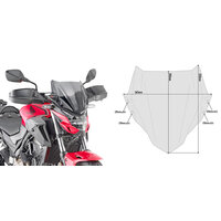 GIVI PLEXI HONDA CB 500 F (2019-)/CF MOTO 650 NK (21) 1176A