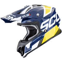 SCORPION PRILBA VX-16 EVO AIR ANALOG WHITE/BLUE/YELLOW M